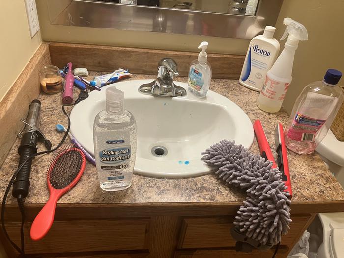 Sink and counter before