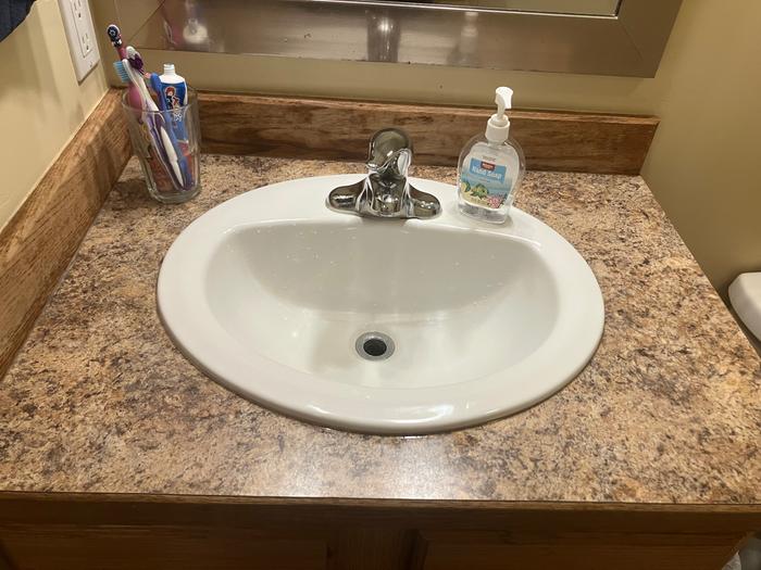 Sink and counter after