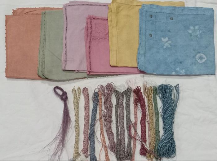 Linen napkins and yucca yarns