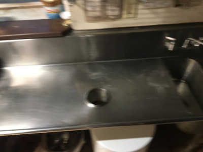 metal 'dirty dish' counter - after