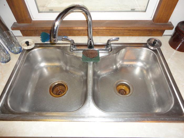 The after shot of the sink.