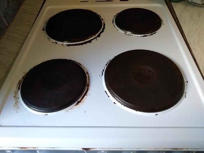 Cooker surface after