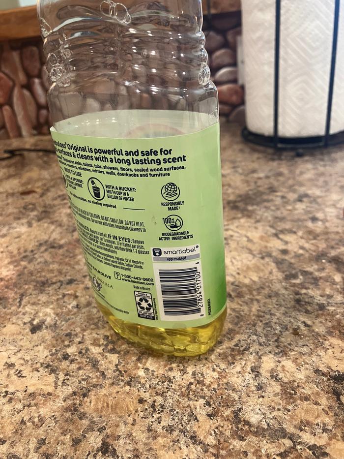 What I used on the floors. I dilute it down quite a bit. (Only a splash in my entire mop bucket)