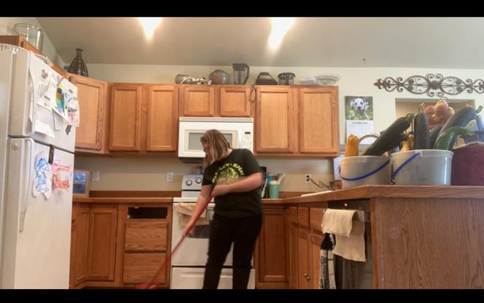 Sweeping.