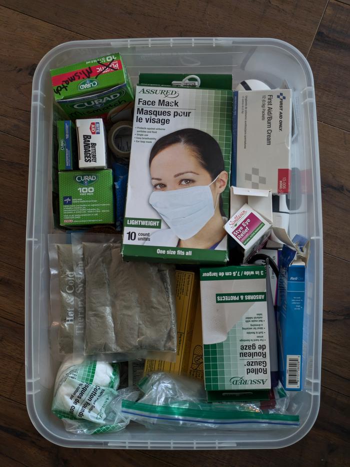 The finished first aid kit