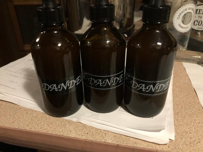 completed dandelion root tincture