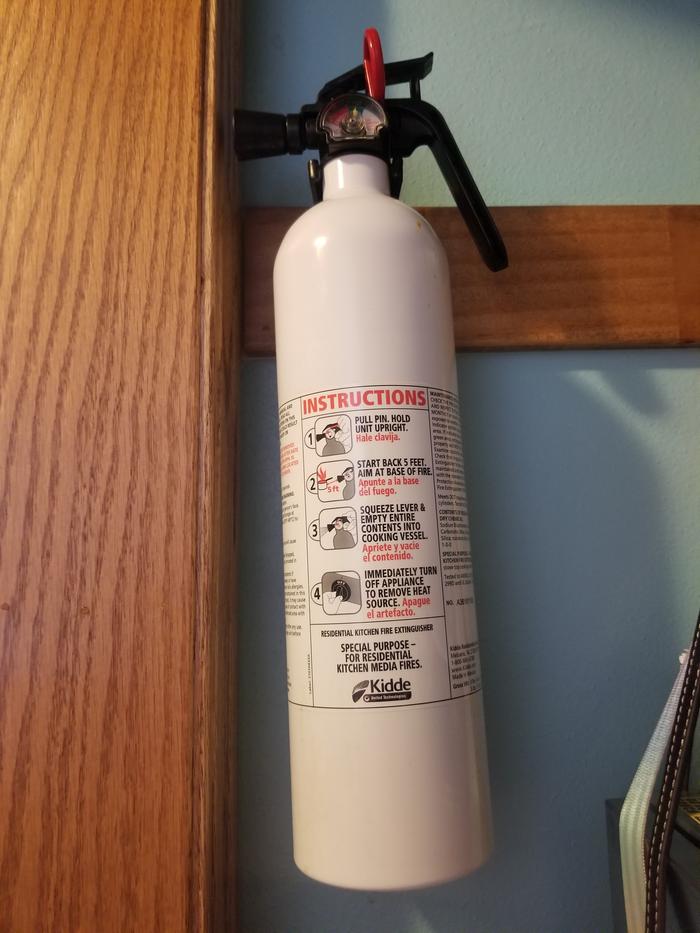 fire extinguisher readily available!