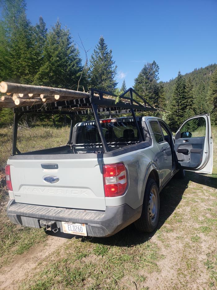 Poles added to the top of the truck
