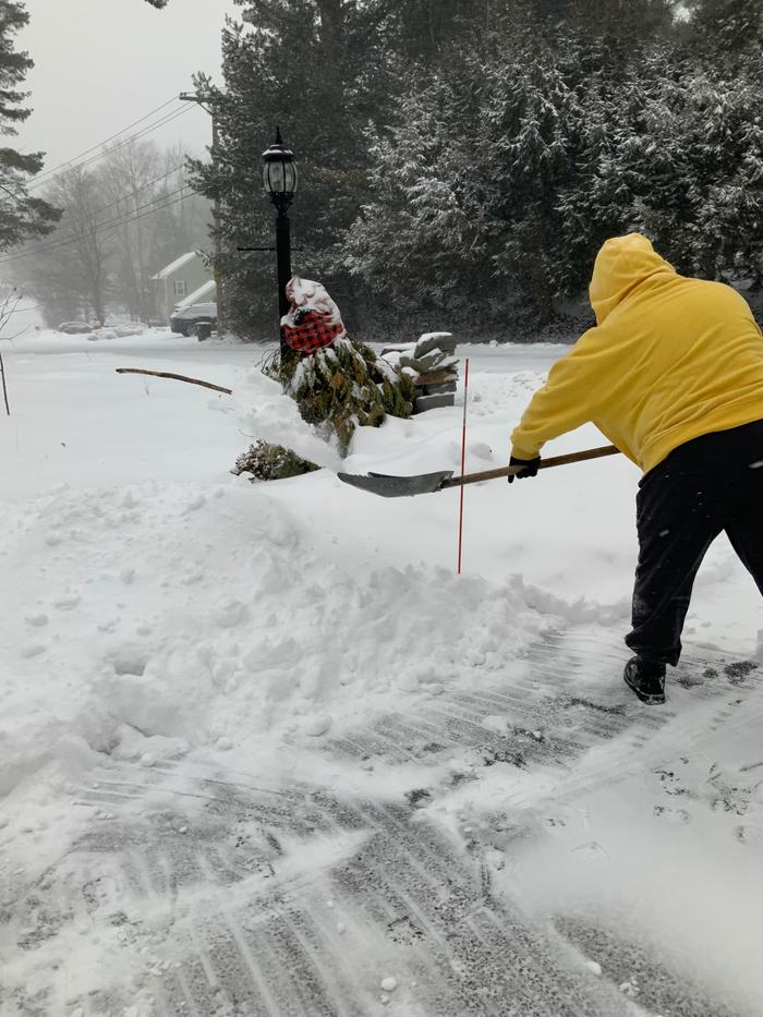 Removing snow