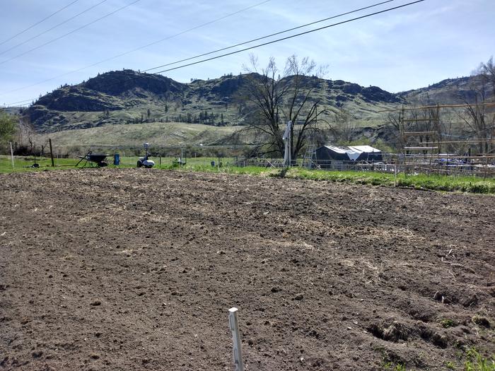 tilled soil before making raised beds