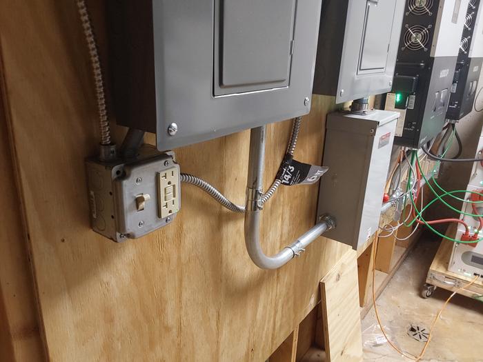 Lights witch installed with separate GFCI outlet 