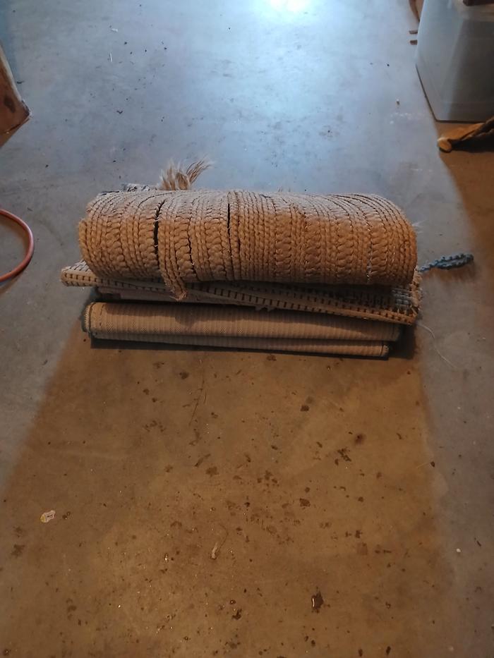 All collected and ready to be transported outside to be hung on the clothesline 