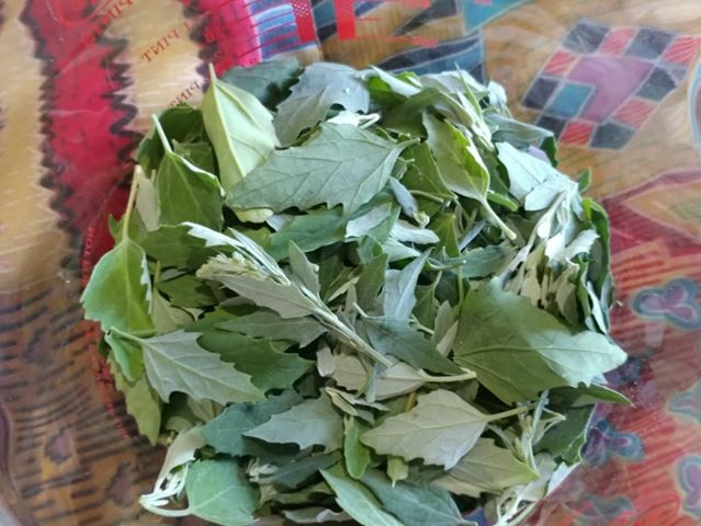 leaves removed ready for cooking...