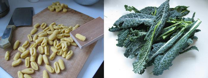 Some of the other ingredients: homemade gnocci and kale