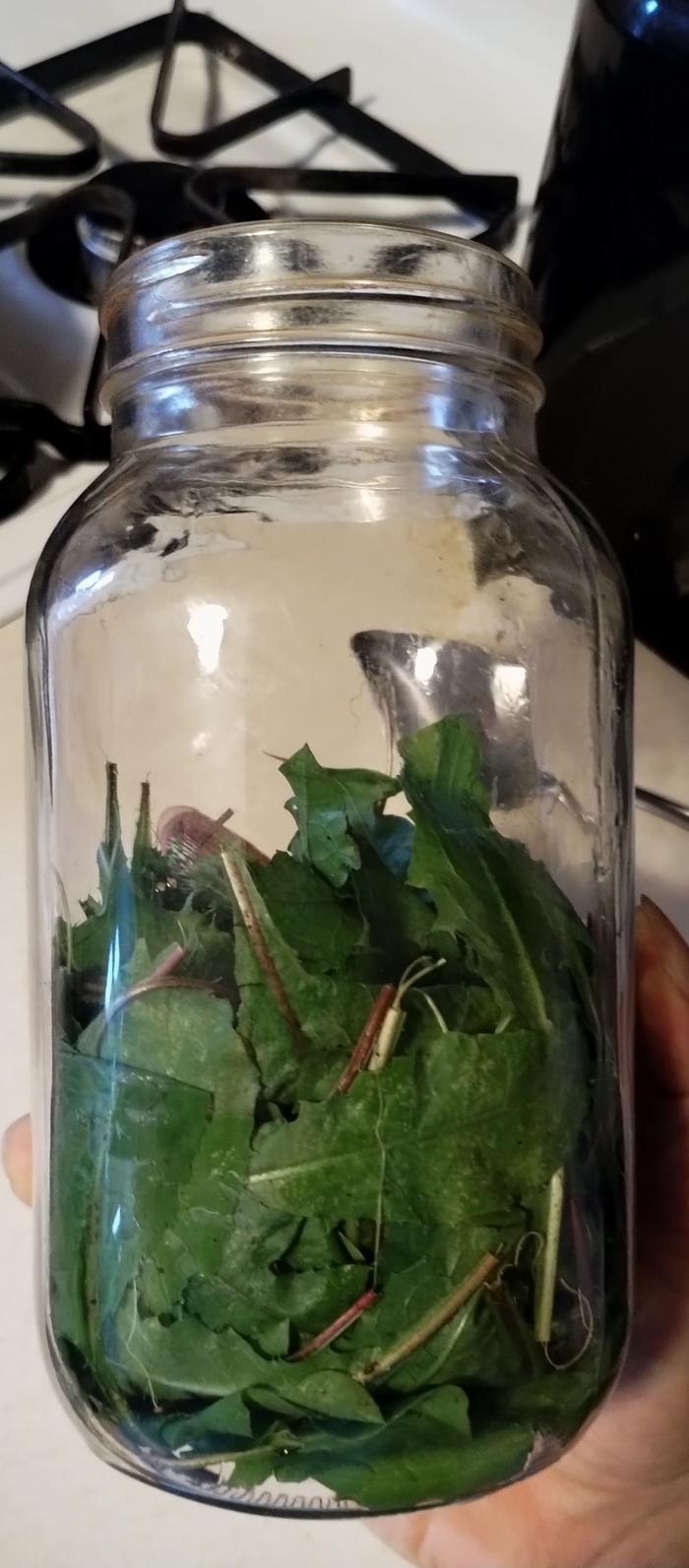2 cups (half quart) tightly packed greens