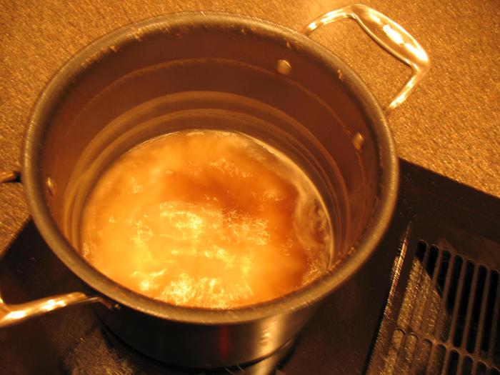 Almost done boiling down syrup indoors.