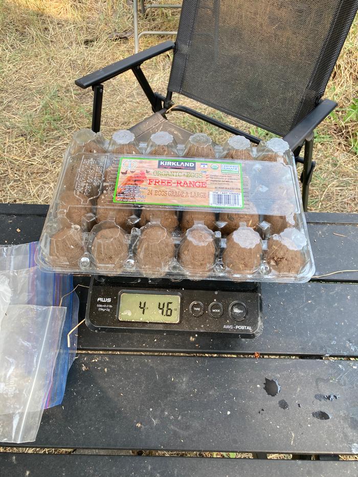 Just over four pounds 