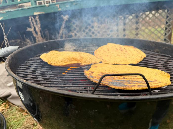 grilling to get smoke into them