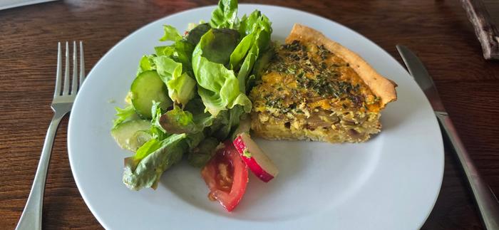Quiche and salad