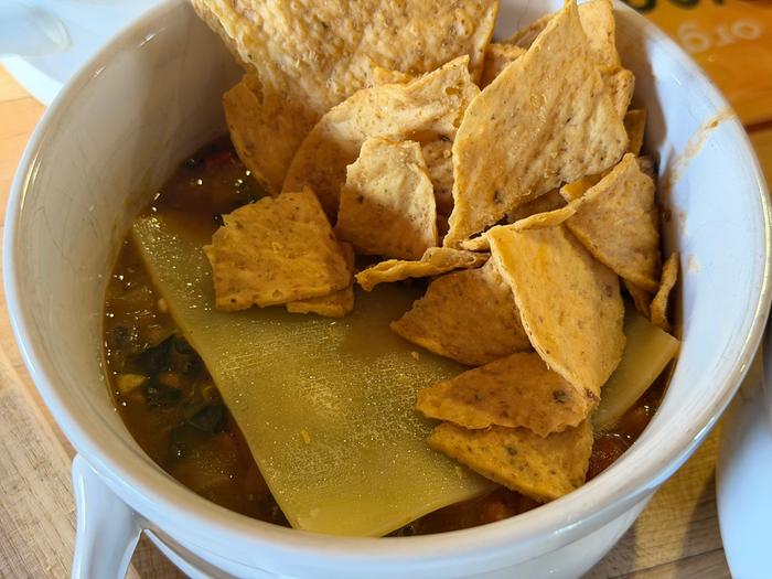 Served with cheese and tortilla chips.