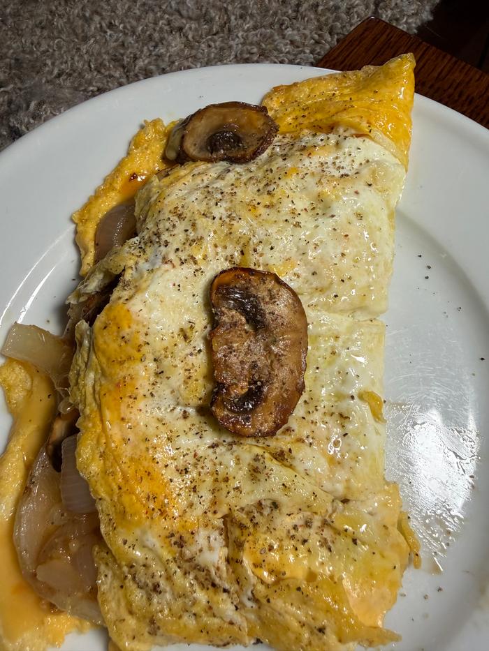 mushroom omelette