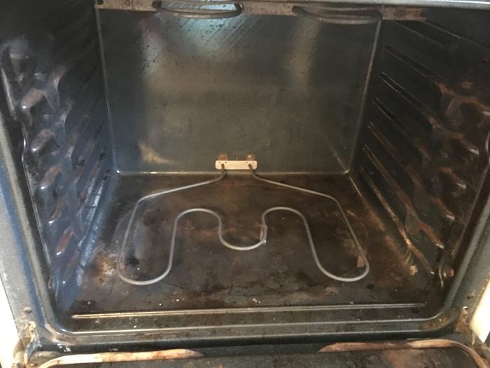 One oven in desperate need of a scrubbing