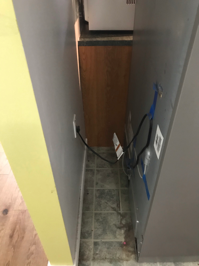 The gross back of the fridge