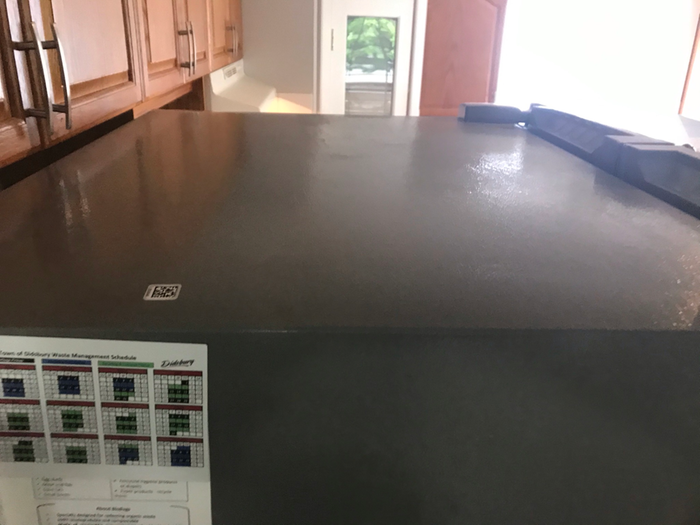 The clean top of the fridge