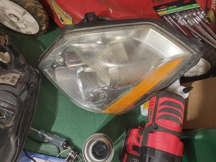 The old headlight assembly 
