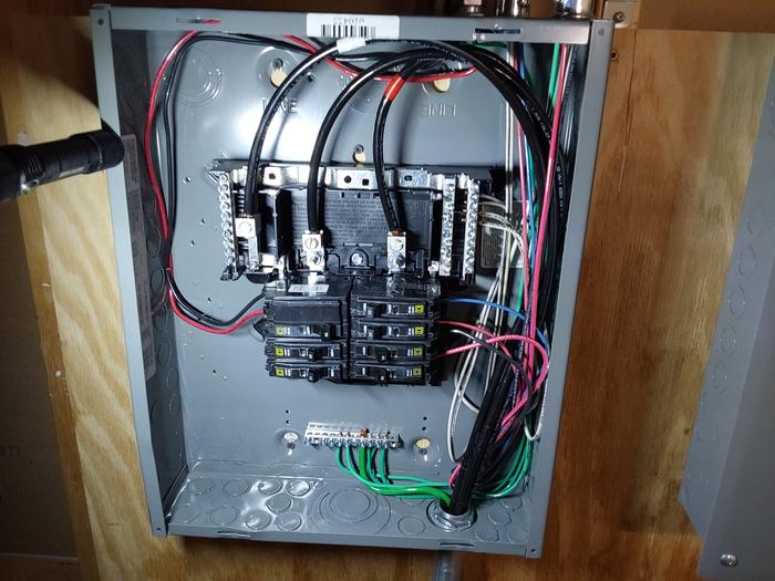 Then install the breakers for the various branch circuits