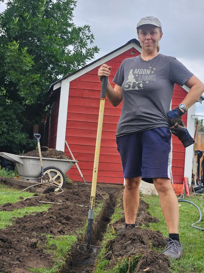 digging a trench