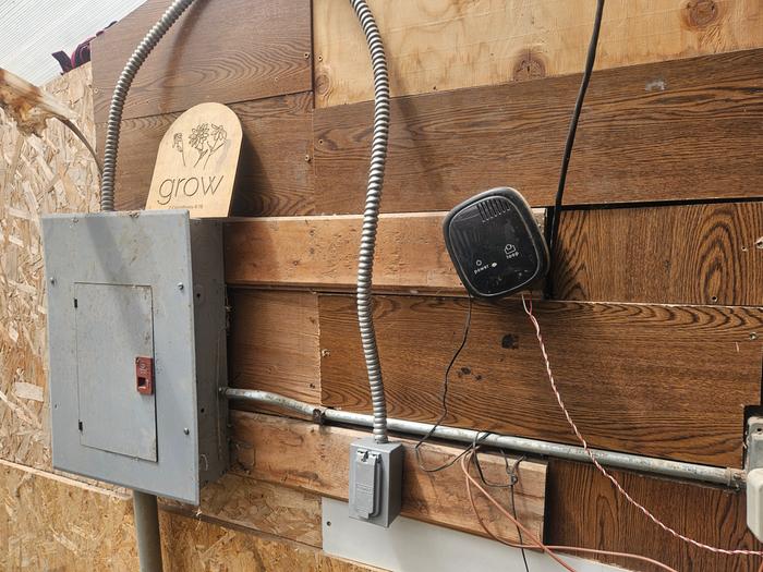 The new outlet in place