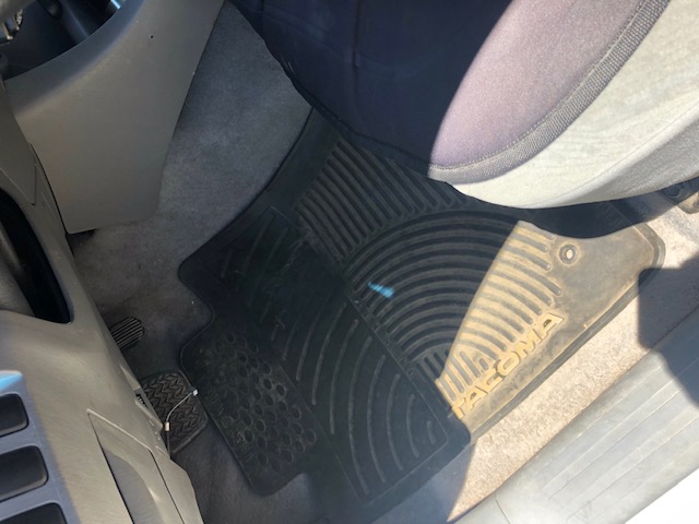 Truck with vacuumed, clean floorboards