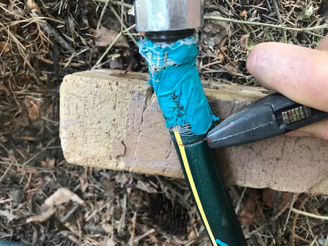 Making a clean cut off the hose end