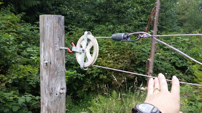 Clothesline hung