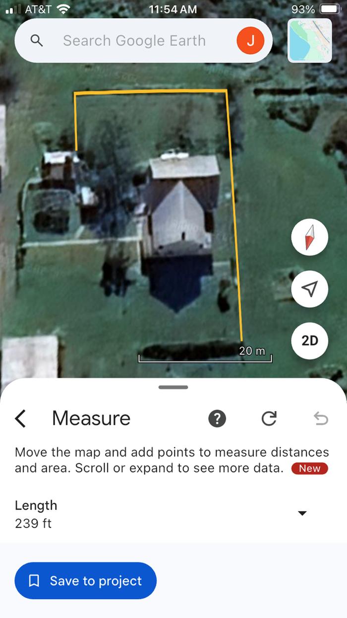 The fence I removed in yellow