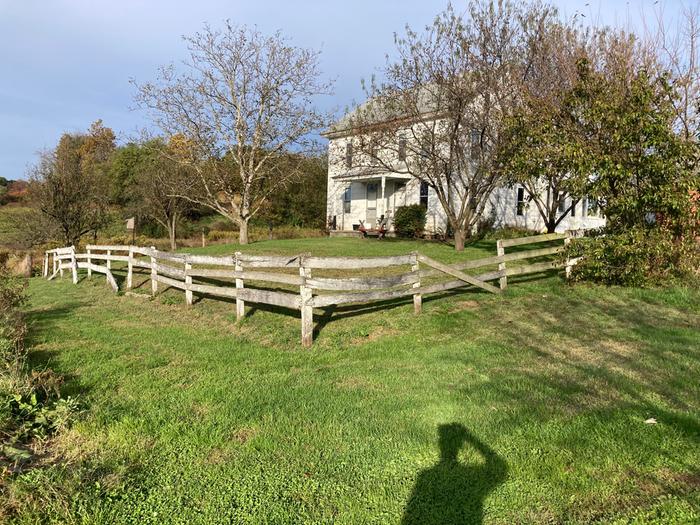A picture of the rail fence to be removed