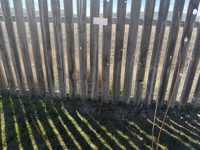 Made a little sign with a pop can and a ballpoint pen