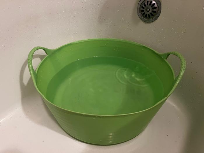 Day 2: About 8 liters (2 gallons)