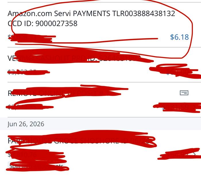 Bank statement one 6.18