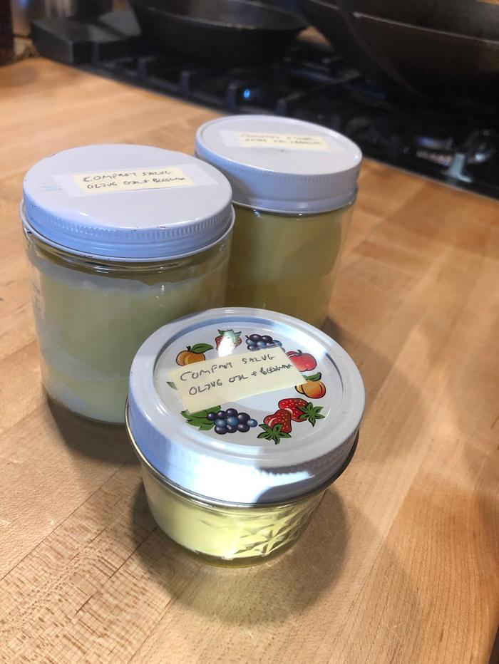 mixed with beeswax and ready to use and gift!
