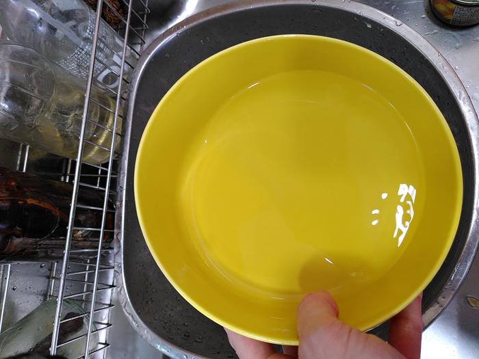 Rubbing with warm water