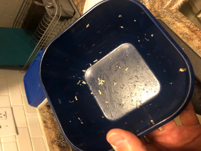 Picture of post meal oily dish