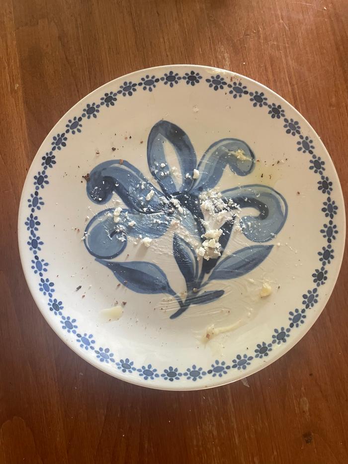 Here’s my plate after a meal