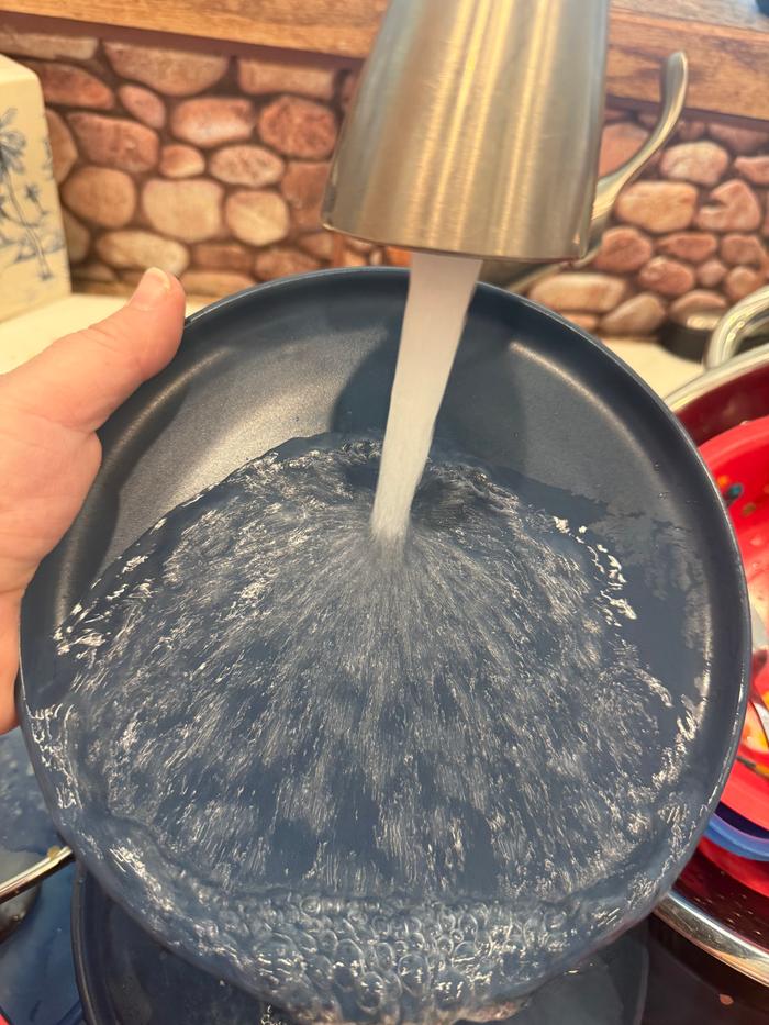 Rinse with hot water