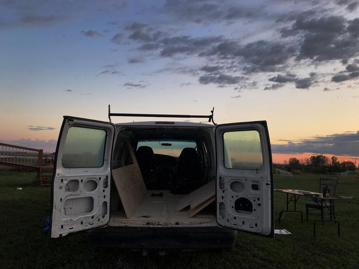 van in the prairies