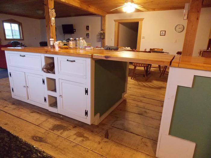 kitchen island leaf up