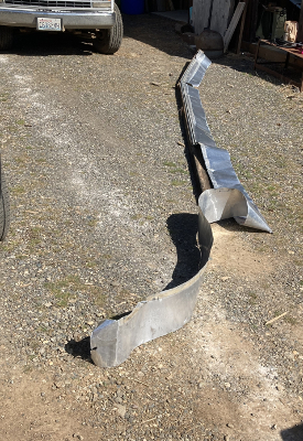 aluminum flashing roof assembly that I dismantled