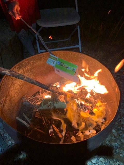 Burning from the bag!