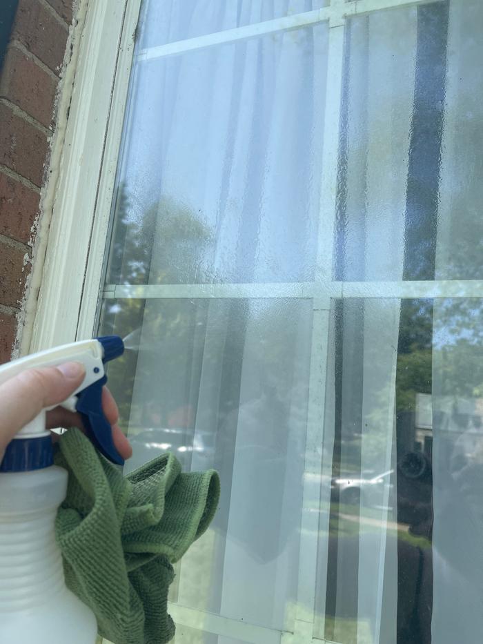 Spraying front window